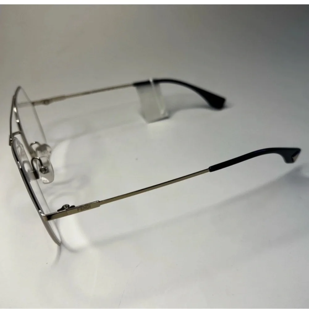 Brand New Authentic Fendi FF 0329 Eyeglasses 3YG Silver 53mm‎ Frame FF0329